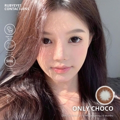 Kính Áp Tròng RUBYEYES Màu Nâu Only Choco Full 0-5 Độ