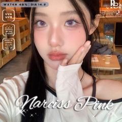 Kính Áp Tròng RUBYEYES Sillicone Hydrogel Màu Hồng Narciss Pink, Kính Áp Tròng Hàn Quốc BST BEARLENS