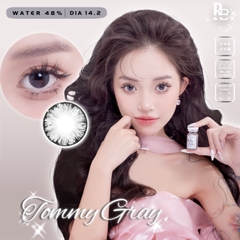 Kính Áp Tròng Ruby Eyes 0 Độ Màu Xám Tommy Gray