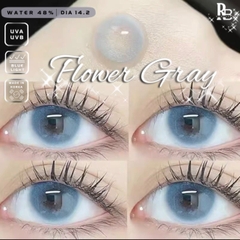 Kính Áp Tròng RUBYEYES Màu Xám Xanh Flower Gray
