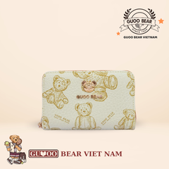 Ví cầm tay sang trọng, chính hãng GUOO BEAR - GO-2016 Trắng Nhỡ