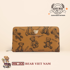 Ví cầm tay sang trọng, chính hãng GUOO BEAR - GO-2017 Nâu Dài