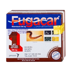 Thuốc Fugacar Janssen hương socola điều trị nhiễm một hay nhiều loại giun đường ruột (1 viên)
