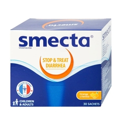 Thuốc bột pha hỗn dịch uống Smecta vị cam điều trị tiêu chảy (30 gói x 3g)