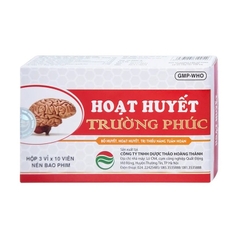 Thuốc Hoạt Huyết Trường Phúc giúp hoạt huyết, trị thiếu năng tuần hoàn (3 vỉ x 10 viên)