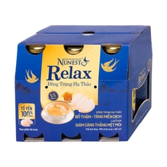 Nước Yến Sào Cao Cấp Nunest Relax Đông Trùng Hạ Thảo bổ thận, tăng miễn dịch, giảm căng thẳng mệt mỏi (6 Chai x 185ml)
