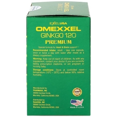 Viên uống Omexxel Ginkgo 120 Premium Omexxel hỗ trợ tốt cho não và tim mạch (60 viên)