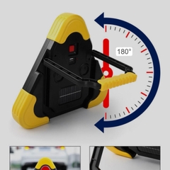 Đèn cứu hộ Hurry-Bolt hình tam giác ánh sáng Led dùng pin sạc hoặc sạc tấm pin năng lượng mặt trời dùng cho cứu hộ giao thông, du lịch, dã ngoại