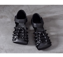 Sandal nữ da thật, miệng cá đế thấp. Phong cách hiện đại, cá tính thích hợp mùa hè.