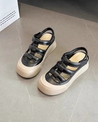 Sandal nữ da thật, miệng kín, miệng hở thoáng  đế vừa. Phong cách hiện đại, cá tính thích hợp mùa hè.