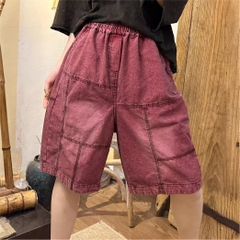 Quần short cotton từ H u a l o u sản xuất 2024 mới phong cách năng động thích hợp cho mùa hè