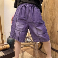 Quần short cotton từ H u a l o u sản xuất 2024 mới phong cách năng động thích hợp cho mùa hè