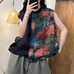 Áo nilen sát nách vạt yếm đến từ H u a l o u mẫu 2024 - Phong cách trẻ trung năng động cho mùa hè sôi động.