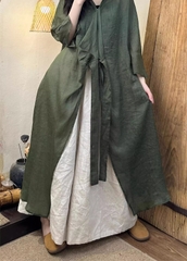 Váy cardigan dây đeo không đều phong cách mùa hè mới 2024 trong bầu không khí Zen