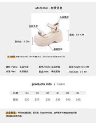Sandal đế dày, hở mũi da thật, đế bằng đa năng dành cho nữ