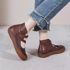 Đôi Giày miệng nông da bò thật, đế gân bò. Sản phẩm siêu HOT đáng sở hữu trong mùa hè 2024