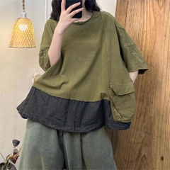 Áo cotton denim đến từ H u a l o u phong cách khỏe khoắn