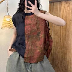 Áo nilen sát nách vạt yếm đến từ H u a l o u mẫu 2024 - Phong cách trẻ trung năng động cho mùa hè sôi động.