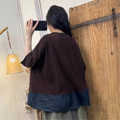 Áo cotton denim đến từ H u a l o u phong cách khỏe khoắn