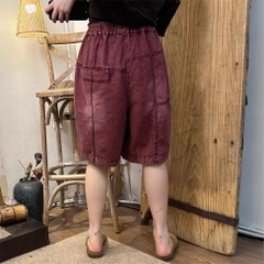 Quần short cotton từ H u a l o u sản xuất 2024 mới phong cách năng động thích hợp cho mùa hè