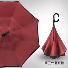 Ô dù đặc biệt 2 lớp, tán rộng gấp ngược, an toàn khi nắng to, mưa lớn, tay cầm dài có chế độ rảnh tay.