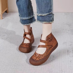 Đôi Giày miệng nông da bò thật, đế gân bò. Sản phẩm siêu HOT đáng sở hữu trong mùa hè 2024