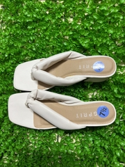 Guốc da cao cấp, cao 4cm, đế vuông phong cách lịch sự