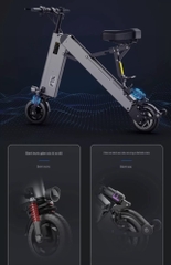 Xe điện 2 bánh gấp mini, xe đạp ắc quy di động siêu nhẹ, nam nữ đều phù hợp thể hiện cá tính. Hàng chính hãng.