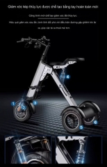 Xe điện bản cao cấp nhất, 3 bánh gấp đôi, có ghế phụ, phù hợp cho sử dụng cha mẹ và con Yiban xe di động đôi nhỏ nhẹ điện mini ba bánh 1