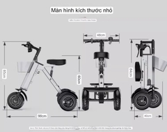 Xe điện ba bánh gấp thông minh mới của nhà W i l j e d i là một loại xe điện di động, nhỏ, nhẹ, dành cho hai người. Có 2 loại: 48V - 450W và 36V - 450W.  Nhẹ gấp đôi các loại xe điện di động nhỏ nhẹ khác. Gấp gọn để cốp xe oto. Rất phù hợp cho đi du lịch, đi trong phố đông đúc