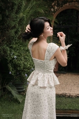 Áo Adeline peplum hoa nhí