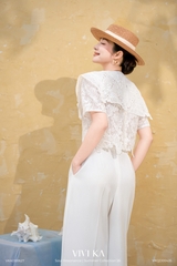 Áo Allen ren cổ vuông