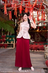 Quần dài Bích Điệp lụa ống suông