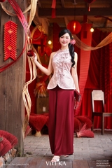 Quần dài Bích Điệp lụa ống suông