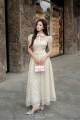 Đầm Louis dài chấm bi
