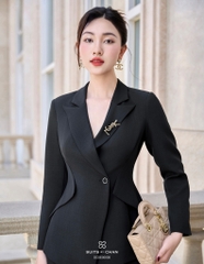 Áo vest Jena phối túi vạt đắp chéo