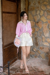 Áo Livia sơ mi lace-up sau-C62