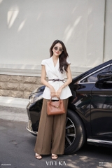 Áo Elena cổ vest phối nút