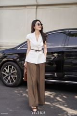 Áo Elena cổ vest phối nút