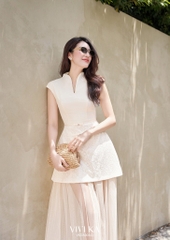 Đầm Ember phối lưới ren