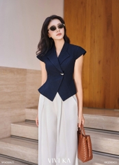 Áo Nerina cổ vest phối dây nơ