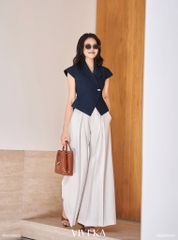 Áo Nerina cổ vest phối dây nơ