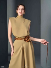 Áo Orla cổ lọ phối dây nơ