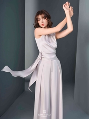 Áo Rachel lụa tà đắp chéo+ quần dài