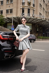 Đầm Lucas cổ sơ mi dáng đuôi cá