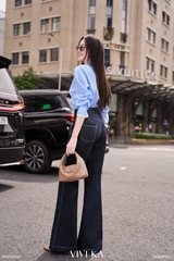Áo Autumn sơ mi tay dài phối dây