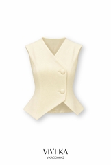 Áo Glenda peplum cổ vest
