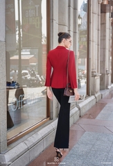 Áo vest Jena phối túi vạt đắp chéo