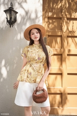 Áo Venus peplum tay ngắn