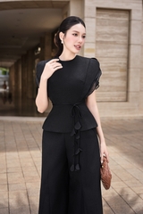 Áo Soli tay bèo phối dây hoa